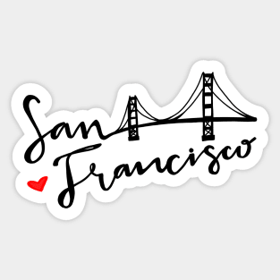 San Francisco - Golden Gate Love Sticker